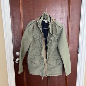 Men’s Field Jacket | Olive green | Military | H & M| Medium